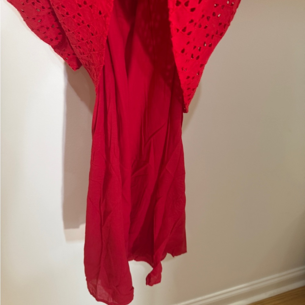 Tuckernuck HYACINTH HOUSE Red Eyelet Tryall Midi Dress - Picture 7 of 11